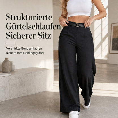🔥Beliebtes Produkt ！✨Legere hochtaillierte weitbeinige Damen-Hosen mit figurfreundlichem Fall und fließender Qualität