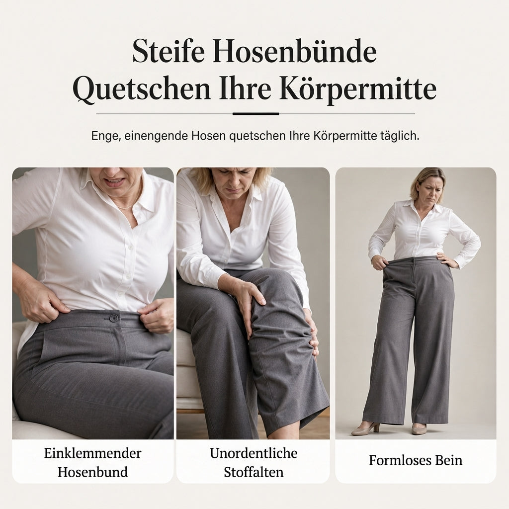 🔥Beliebtes Produkt ！✨Legere hochtaillierte weitbeinige Damen-Hosen mit figurfreundlichem Fall und fließender Qualität