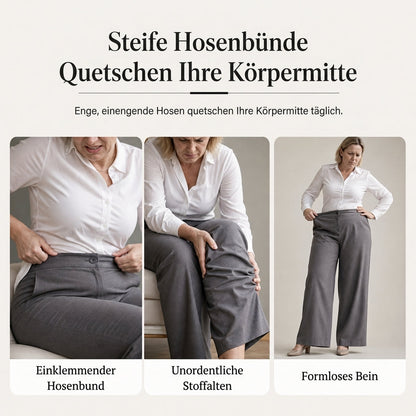 🔥Beliebtes Produkt ！✨Legere hochtaillierte weitbeinige Damen-Hosen mit figurfreundlichem Fall und fließender Qualität