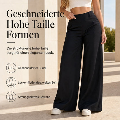 🔥Beliebtes Produkt ！✨Legere hochtaillierte weitbeinige Damen-Hosen mit figurfreundlichem Fall und fließender Qualität