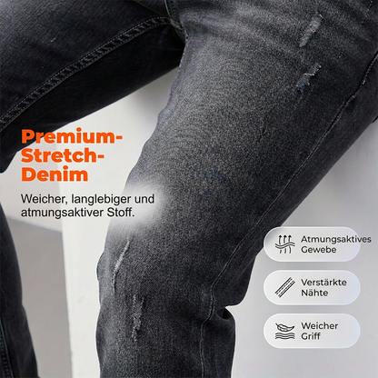 Zerrissene Stretch-Skinny-Jeans für Herren