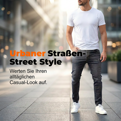 Zerrissene Stretch-Skinny-Jeans für Herren