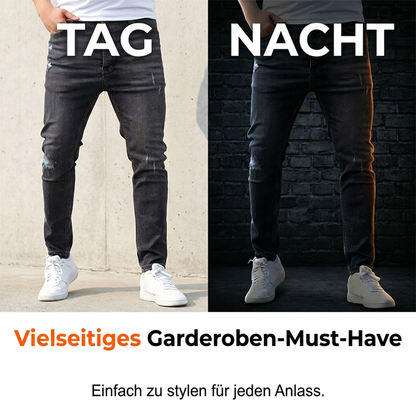 Zerrissene Stretch-Skinny-Jeans für Herren