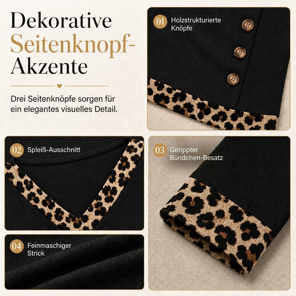 📢🎉50%Rabatt!!!🛍️✨Langärmliges Strickoberteil mit V-Ausschnitt für Damen