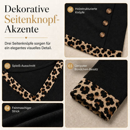 📢🎉50%Rabatt!!!🛍️✨Langärmliges Strickoberteil mit V-Ausschnitt für Damen