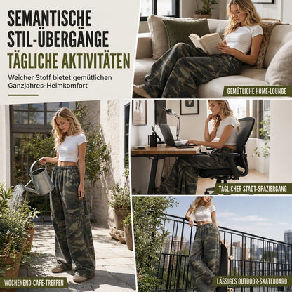 📢🎉50%Rabatt!!!🛍️✨Weite Vintage-Sweathose für Damen, gewaschenes Material