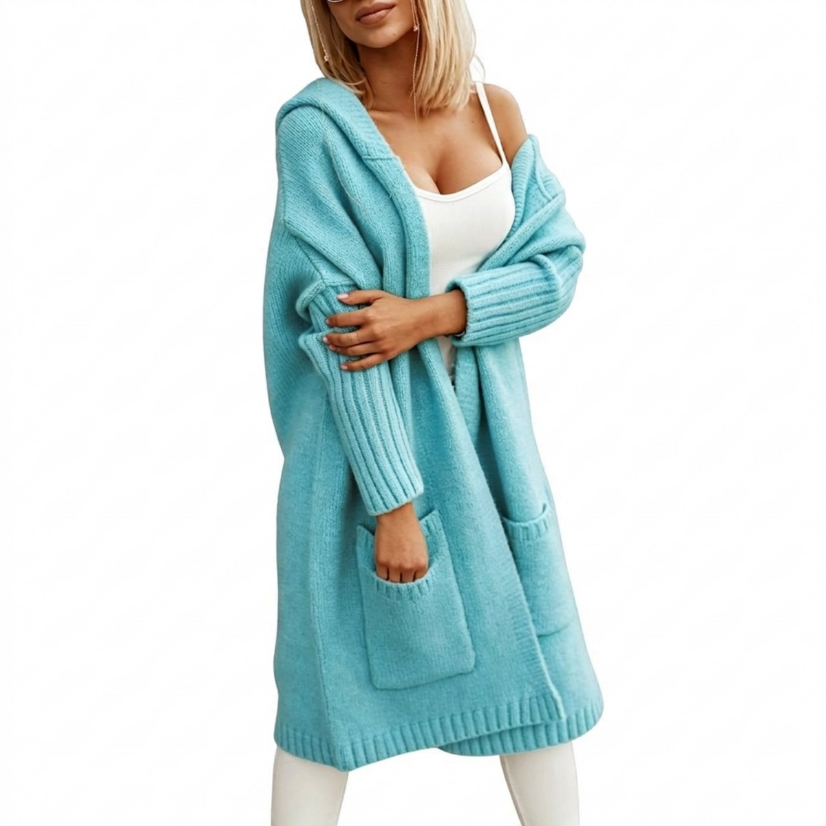 📢🎉50%Rabatt!!!🛍️✨Lange Strickjacke mit Kapuze für Damen