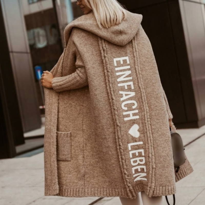 📢🎉50%Rabatt!!!🛍️✨Lange Strickjacke mit Kapuze für Damen