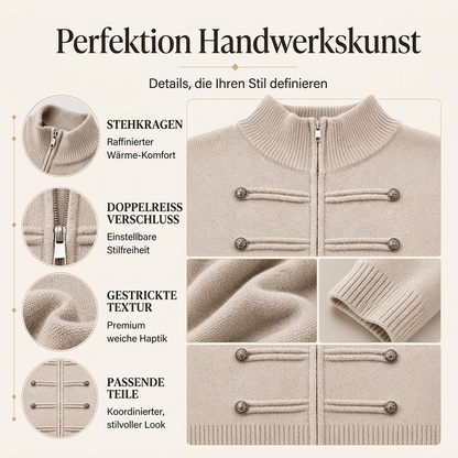 📢📢50%Rabatt!!!🎉✨Lässige Damen-Strickjacke mit doppeltem Reißverschluss