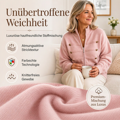 📢📢50%Rabatt!!!🎉✨Lässige Damen-Strickjacke mit doppeltem Reißverschluss