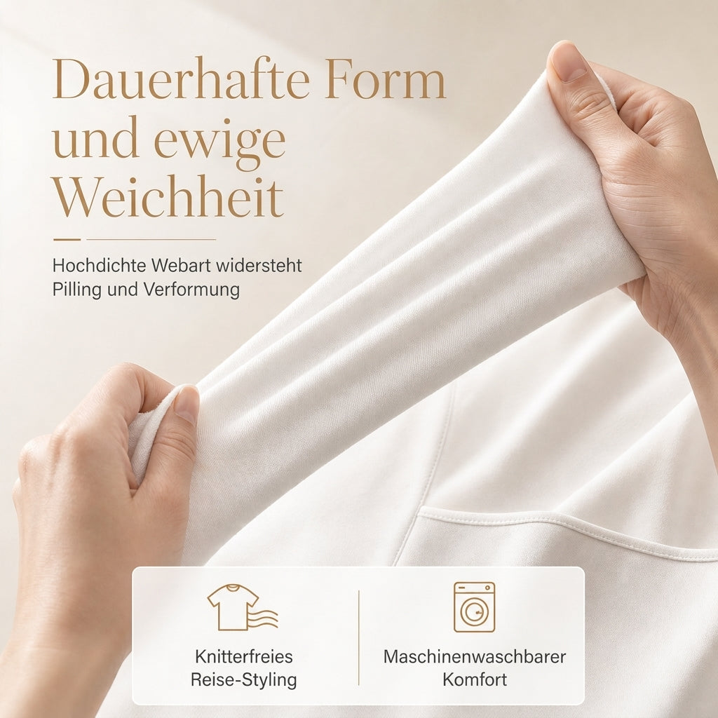 Langärmliges A-Linien-Kleid mit U-Boot-Ausschnitt für Damen