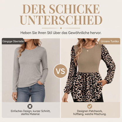 🔥Beliebtes Produkt ！✨Langarmshirt mit Leopardenmuster für Damen