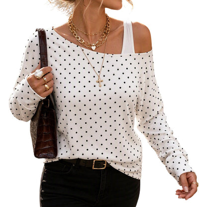 📢🎉50%Rabatt!!!🛍️✨Lässiges schulterfreies Sweatshirt mit Leopardenmuster, lockerer langärmeliger Baumwollmisch-Pullover