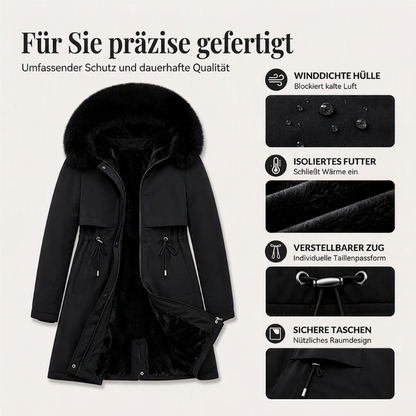 Warme Damen-Winterjacke in mittellanger Länge