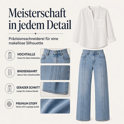 ⏰ Countdown läuft – 50% nur noch 3 Tage! Weite Jeans für Damen mit vorderen Nähten