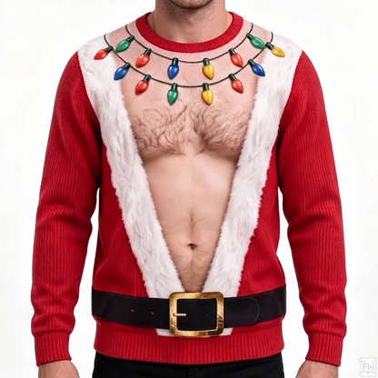 🔥Beliebtes Produkt ！✨Lustiges 3D-bedrucktes Muskel-Sweatshirt für Herren zu Weihnachten