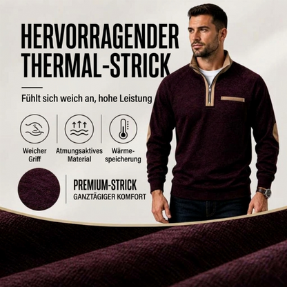 📢📢50%Rabatt!!!🎉✨Herren-Pullover mit Viertelreißverschluss und warmer Fütterung