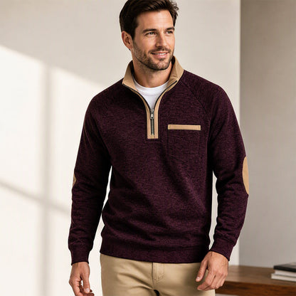 📢📢50%Rabatt!!!🎉✨Herren-Pullover mit Viertelreißverschluss und warmer Fütterung