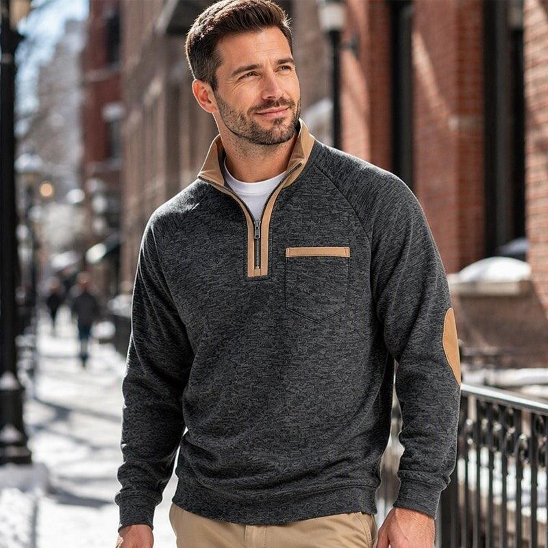 📢📢50%Rabatt!!!🎉✨Herren-Pullover mit Viertelreißverschluss und warmer Fütterung