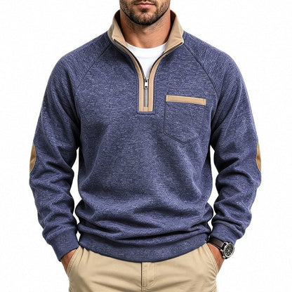 📢📢50%Rabatt!!!🎉✨Herren-Pullover mit Viertelreißverschluss und warmer Fütterung