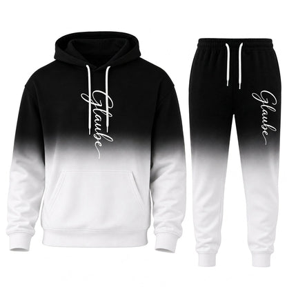 📢🎉50%Rabatt!!!🛍️✨Herren 3D-Digitaldruck Langarm-Kapuzenpullover und Hosen Set, lockerer Trainingsanzug für Frühling und Herbst