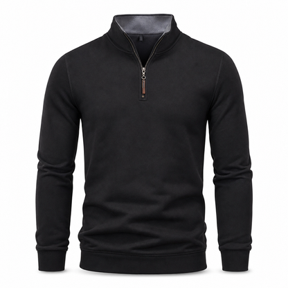 📢🎉50%Rabatt!!!🛍️✨Herren Quarter-Zip Stehkragen-Pullover aus Baumwollmischung, langärmliges Sweatshirt