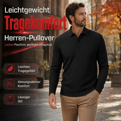 🌟 Der Look, den alle suchen – bei uns 50% günstiger! Strukturiertes, leichtes Langarm-Sweatshirt für Herren