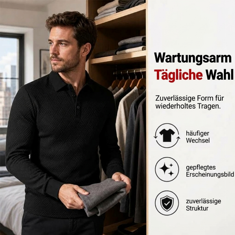 🌟 Der Look, den alle suchen – bei uns 50% günstiger! Strukturiertes, leichtes Langarm-Sweatshirt für Herren