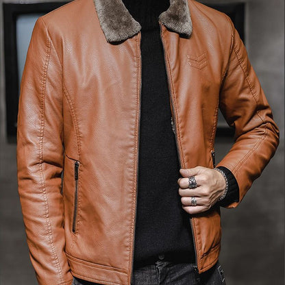 📢🎉50%Rabatt!!!🛍️✨2026 neue Samt verdickte Pelzjacke für Männer mittleren Alters und ältere Männer