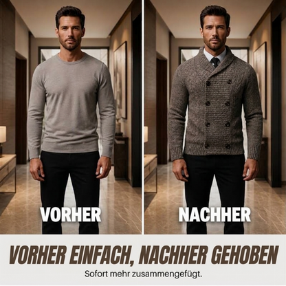 📢🎉50%Rabatt!!!🛍️✨Herren-Strickcardigan mit Schalkragen und doppelreihiger Knopfleiste