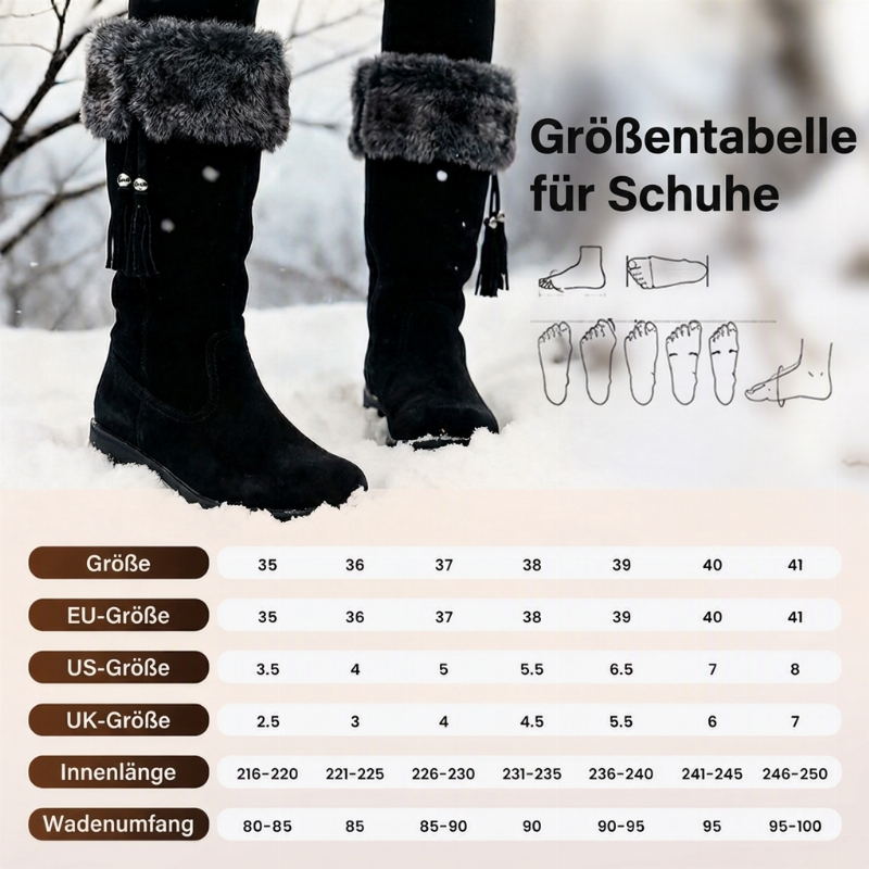 🙌 50% Wiederkaufquote – Qualität überzeugt! Warme, rutschfeste und abriebfeste Damen-Wadenstiefel