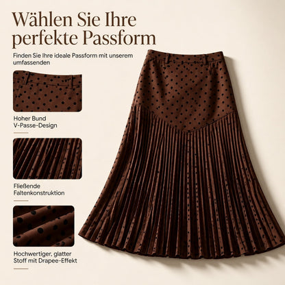 📢🎉50%Rabatt!!!🛍️✨Plissierter Rock mit Tupfenmuster und hohem Bund für Damen