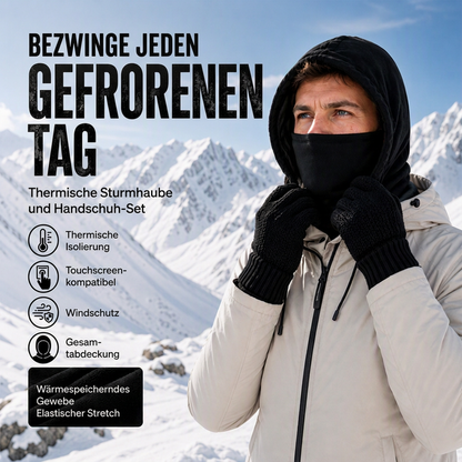 Balaclava-Set mit touchscreenkompatiblen Handschuhen und Socken