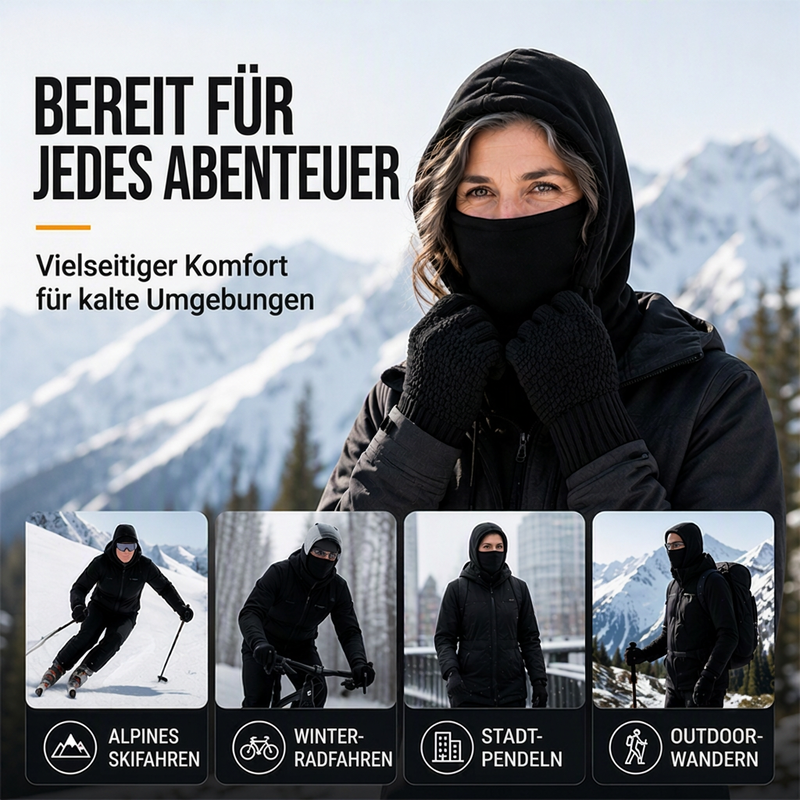 Balaclava-Set mit touchscreenkompatiblen Handschuhen und Socken