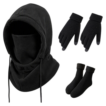 Balaclava-Set mit touchscreenkompatiblen Handschuhen und Socken