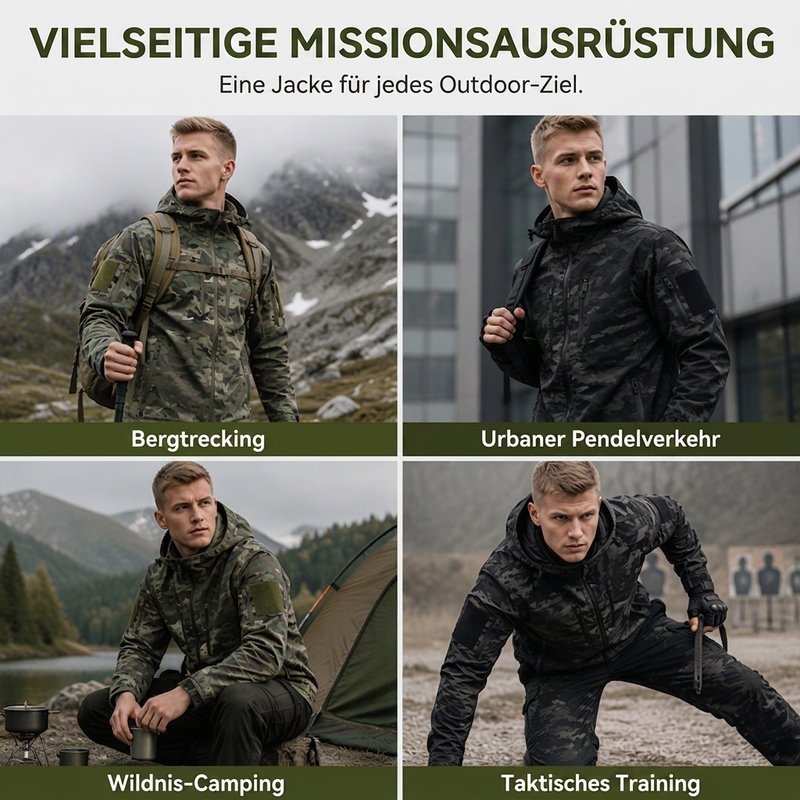 📢📢50%Rabatt!!!🎉✨Outdoor-Camouflage-Kapuzenjacke für Herren – Lässiger Camo-Look, bequemer Sitz & vielseitig kombinierbar