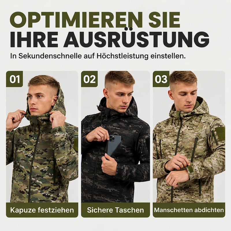 📢📢50%Rabatt!!!🎉✨Outdoor-Camouflage-Kapuzenjacke für Herren – Lässiger Camo-Look, bequemer Sitz & vielseitig kombinierbar