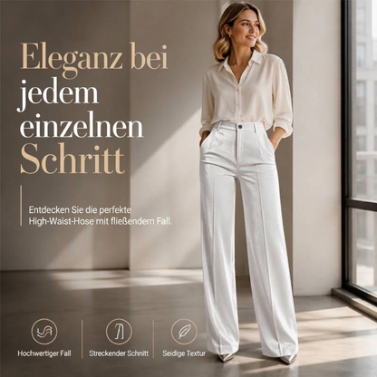 📢📢50%Rabatt!!!🎉✨Lässige, weit geschnittene Damen-Hosen mit hohem Bund und fallendem Stoff