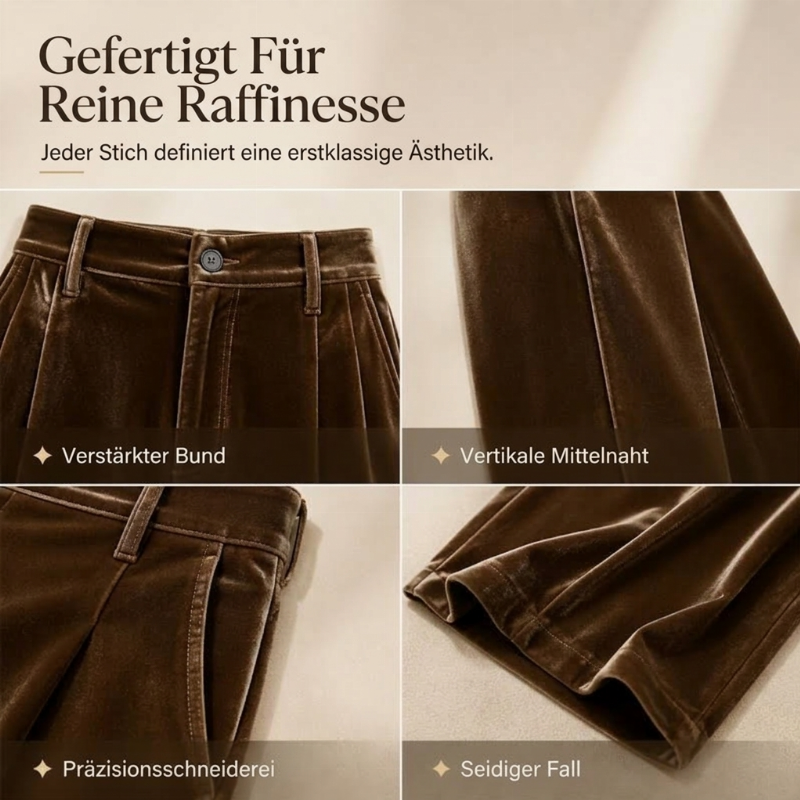📢📢50%Rabatt!!!🎉✨Lässige, weit geschnittene Damen-Hosen mit hohem Bund und fallendem Stoff