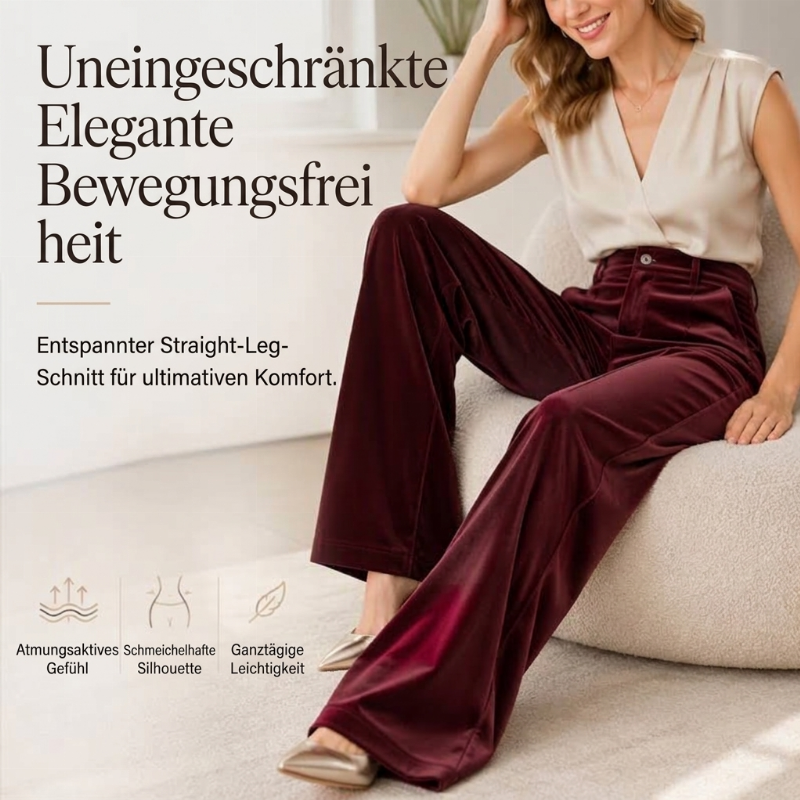 📢📢50%Rabatt!!!🎉✨Lässige, weit geschnittene Damen-Hosen mit hohem Bund und fallendem Stoff