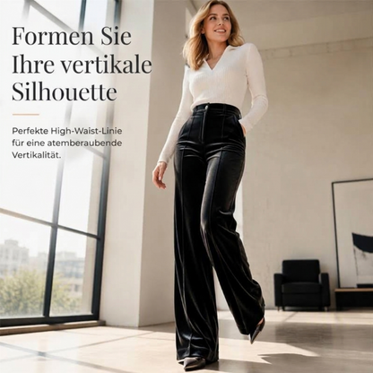 📢📢50%Rabatt!!!🎉✨Lässige, weit geschnittene Damen-Hosen mit hohem Bund und fallendem Stoff
