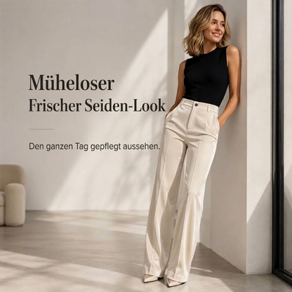 📢📢50%Rabatt!!!🎉✨Lässige, weit geschnittene Damen-Hosen mit hohem Bund und fallendem Stoff