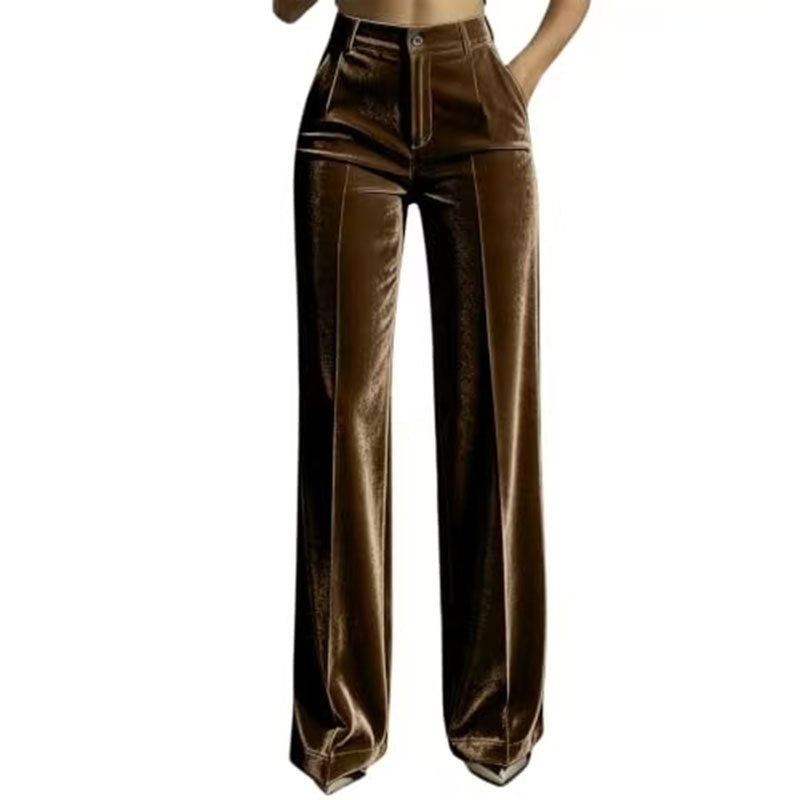 📢📢50%Rabatt!!!🎉✨Lässige, weit geschnittene Damen-Hosen mit hohem Bund und fallendem Stoff