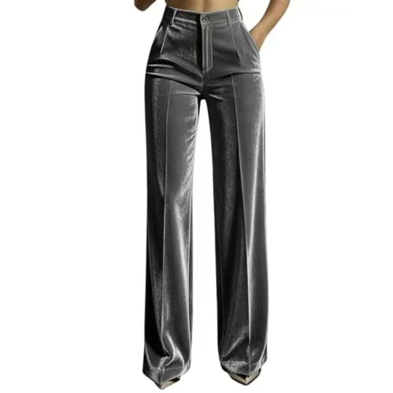 📢📢50%Rabatt!!!🎉✨Lässige, weit geschnittene Damen-Hosen mit hohem Bund und fallendem Stoff