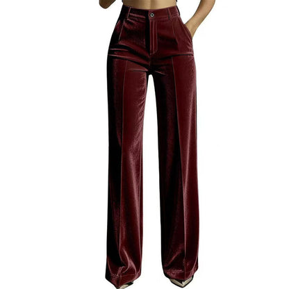📢📢50%Rabatt!!!🎉✨Lässige, weit geschnittene Damen-Hosen mit hohem Bund und fallendem Stoff