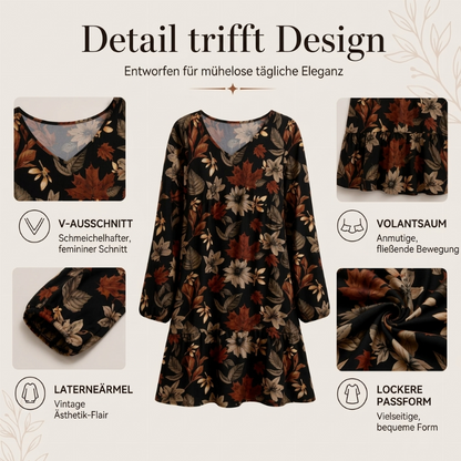 🔥Beliebtes Produkt ！✨Elegantes Kleid für Damen mit Ahornblatt-Print