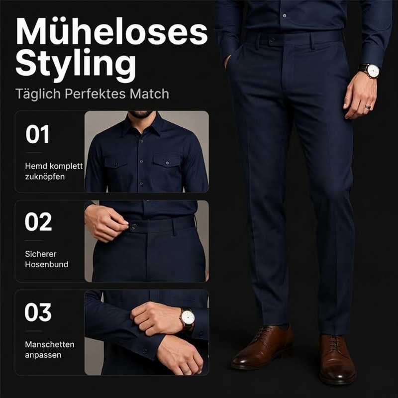 📢🎉50%Rabatt!!!🛍️✨Herren Zweiteiler-Set aus Polyester, bestehend aus Hemd und Hose