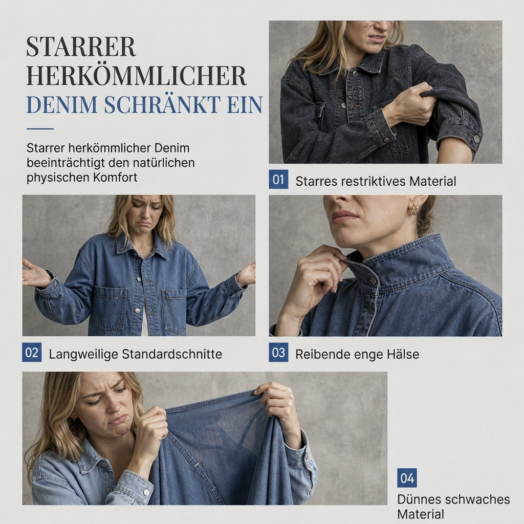 💎⭐ Top-bewertet – Oversized Denim-Mini-Kleid – bequem und stylisch