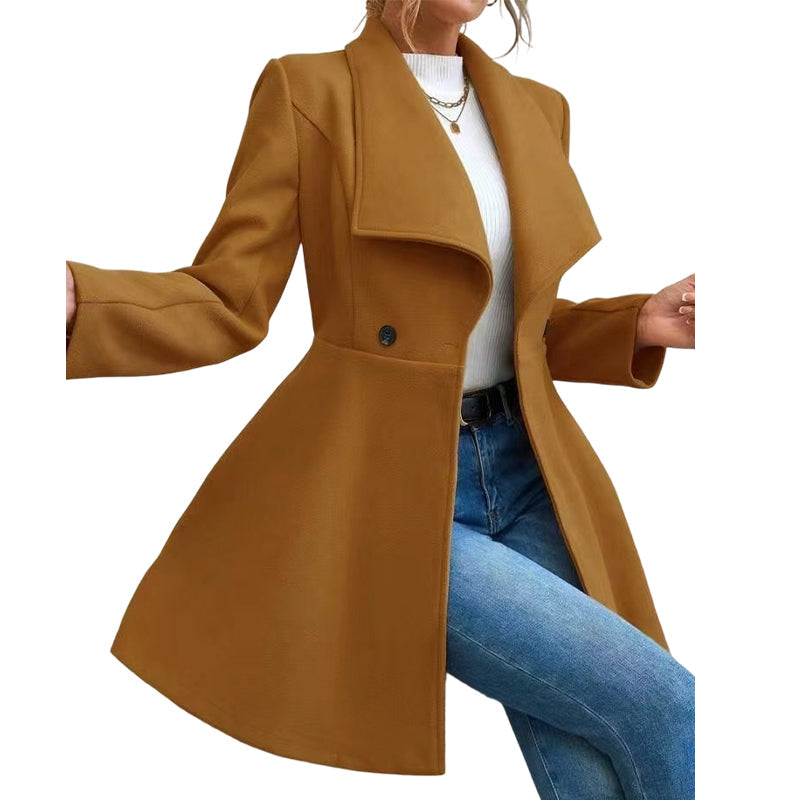 📢🎉50%Rabatt!!!🛍️✨Eleganter taillierter Damenmantel mit Reverskragen