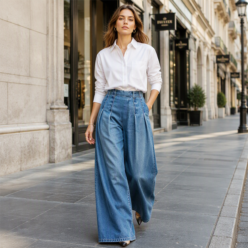 📢🎉50%Rabatt!!!🛍️✨Weite Jeans mit hoher Taille für Damen